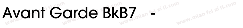 Avant Garde BkB7 粗体字体转换